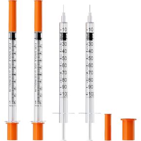 Insulin Syringe U-100 | 1cc with 31G 5/16" (8mm) Needle, Pack of 100