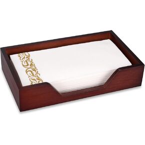 Guest Towel Holder Tray for Bathroom Modern Napkin Holder for Table Bamboo Kitchen Flat Napkin Holder Rustic Farmhouse Paper Napkin Holder Bar Party Napkin Holder