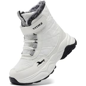 VITUOFLY Boys Hiking Boots Kids Hiking Shoes Girls Outdoor Warm Winter Snow Boots Adventure Trekking Shoes Anti-skid Sneakers Steel Buckle Durable Comfortable