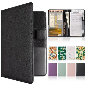 CoBak Server Book – Compact Organizer with Clear and Money Pockets, Pen Holder, Fits Apron Perfectly, Leather Waitress Book