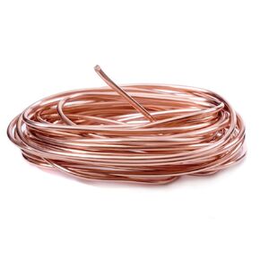 Soft ANNEALED Ground Wire Copper Bonded Grounding Conductor 4 AWG 50 FEET Copper Clad Steel Cables Electronic Wire Cable Electrics DIY (Copper Bonded, 6 AWG 50 FEET)