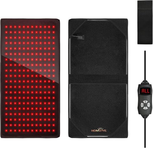 HOMLYNS Red Light Therapy Pad, 31.5" × 11.8" Infrared Light Therapy Pad with 5 Light and 6 Timer Levels, 360 3-in-1 LED Modules, 660nm & 850nm Near Infrared with Pulse Mode in Saudi Arabia