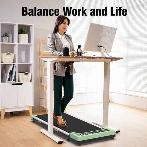 Elseluck Walking Pad, Under Desk Treadmill for Home Office, 2 in 1 Portable Walking Treadmill with Remote Control, Walking Jogging Machine in LED Display in Saudi Arabia