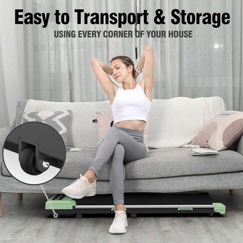 Elseluck Walking Pad, Under Desk Treadmill for Home Office, 2 in 1 Portable Walking Treadmill with Remote Control, Walking Jogging Machine in LED Display in Saudi Arabia