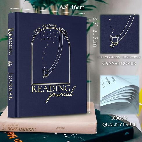 Perfect Blank Reading Journal, Canvas Cover Reading Journal for Book Lovers, Record, Review, and Celebrate Your Reading Journey with 72 Book Reviews，Comes With 3 Bookmarks (Olive Green) in Saudi Arabia