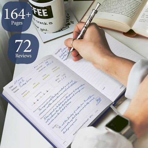Perfect Blank Reading Journal, Canvas Cover Reading Journal for Book Lovers, Record, Review, and Celebrate Your Reading Journey with 72 Book Reviews，Comes With 3 Bookmarks (Olive Green) in Saudi Arabia