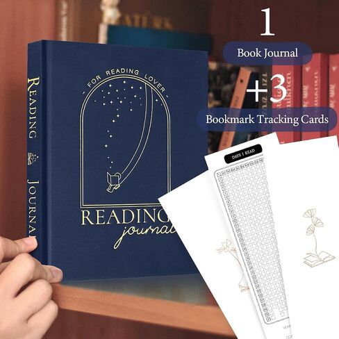 Perfect Blank Reading Journal, Canvas Cover Reading Journal for Book Lovers, Record, Review, and Celebrate Your Reading Journey with 72 Book Reviews，Comes With 3 Bookmarks (Olive Green) in Saudi Arabia