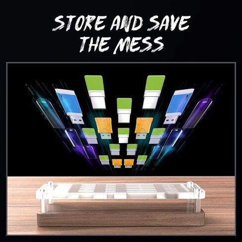 25 Slot Wooden Memory Card Case Box and USB Drive Stand - SD Card Holder, Micro SD Case, Mobile Card Taking Needle - FSNH01M in Saudi Arabia