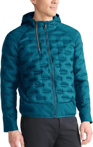 TUMI Men's Heat Seal Quilted Midweight Puffer with PrimaLoft Fill - Premium Men's Coat with Hood - Nylon Winter Coat in Saudi Arabia