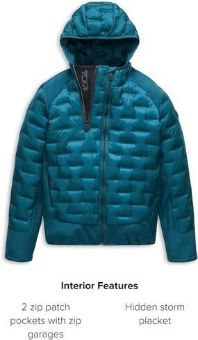 TUMI Men's Heat Seal Quilted Midweight Puffer with PrimaLoft Fill - Premium Men's Coat with Hood - Nylon Winter Coat in Saudi Arabia