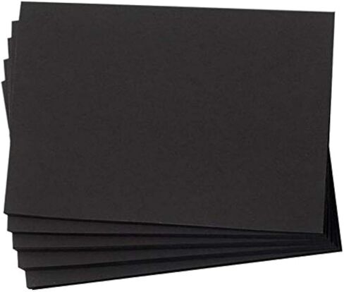 Hamilco Black Colored Cardstock Thick paper - Blank Note Greeting Invitations & Index Cards - 5 x 7" Heavy Weight 80 lb Scrapbook Chalkboard Card Stock - 50 Pack in Kuwait