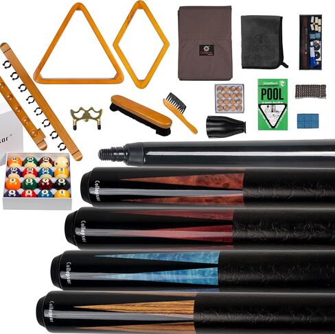 Collapsar Pool Table Accessories Kit, Premium Pool Stick & Retractable Cue Bridge, Billiard Balls Set &Table Covers, Ball & Cue Racks and Other Billiard Accessory in Saudi Arabia