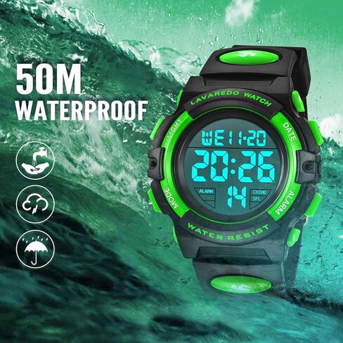 NN BEN NEVIS Boys Watch, Kids Digital Watch for 5-15 Year Sport Outdoor Multifunction Chronograph 50M Waterproof Alarm Calendar, Kids Watch with Colorful Backlight in Kuwait