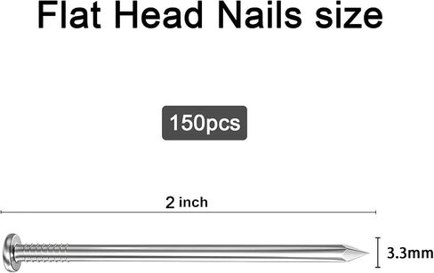 20PCS Stainless Steel Hardware Nails with Storage Box, 5Inch Flat Head Nails for Hanging Pictures and Woodworking, Picture Hanging Nails, Long Nails, Wall Nails, Wood Nails, Finishing Nails in Saudi Arabia