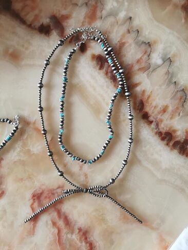 Bow Bowknot Pearl Cowboy Cowgirl Navajo Pearl Necklace For women Western Boho Beaded Necklaces in Saudi Arabia
