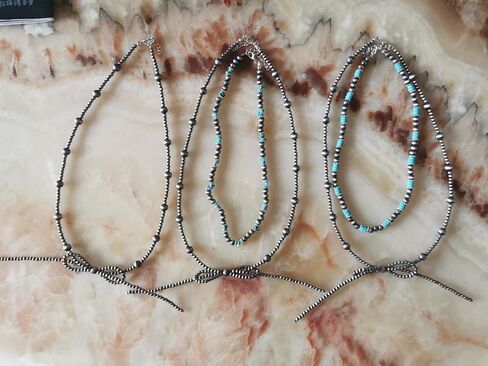 Bow Bowknot Pearl Cowboy Cowgirl Navajo Pearl Necklace For women Western Boho Beaded Necklaces in Saudi Arabia