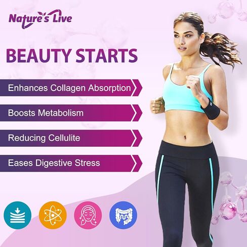 Multi Collagen Peptides Softgel - Type I, II, III, V, X - Hydrolyzed Collagen Peptides with Biotin, Vitamin C, Hyaluronic Acid, Supports Skin Hair Nail & Joint, Grass-Fed, Non-GMO, 60 Softgel, 2 Pack in Kuwait