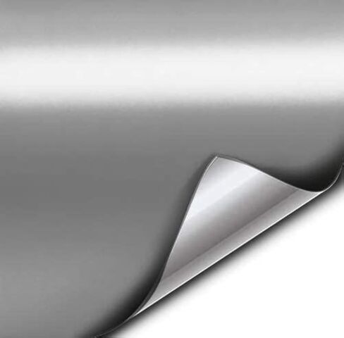 VViViD Silver Satin Chrome Vinyl Wrap Stretch Conform DIY Easy to Use Air-Release Adhesive (1ft x 5ft) in Saudi Arabia