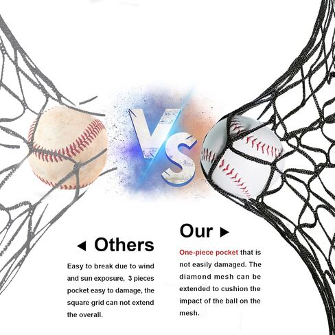 Baseball Net, 7'×7' Baseball Softball Practice Net, Baseball Hitting Pitching Batting Training Net with Bow Frame, Baseball Backstop Net with Strike Zone and Carry Bag in Saudi Arabia