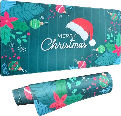 لوحة ماوس HONKID Christmas - حصيرة مكتبية كبيرة جدًا مع سطح مقاوم للماء للألعاب والمكتب | مثالية للمنزل والمكتب وغرف الألعاب | 35.43 × 15.75 بوصة in Saudi Arabia