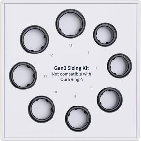 Oura Ring Gen3 Horizon - حلقة ذكية - الحجم الأول مع مجموعة مقاسات Oura - يمكن ارتداؤها لتتبع النوم - معدل ضربات القلب - متتبع اللياقة البدنية - عمر البطارية 5-7 أيام