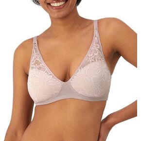 Bali Women's Breathe Modal T-Shirt Bra, Breathable Wireless Bra, Full-Coverage Convertible Bra