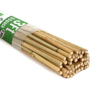 SWANGSA 55 Pack Bamboo Stakes for Plant 4 Feet, Bamboo Sticks for Plants Support Garden Stakes Poles for Tomatoes, Beans, Flowers, Potted Plants, Indoor and Outdoor Climbing Plants