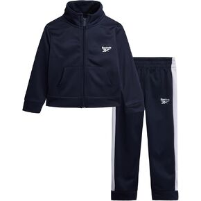 Reebok Baby Boys' Tracksuit Set - 2 Piece Tricot Sweatshirt and Jogger Sweatpants - Active Clothing Set (2T-7)