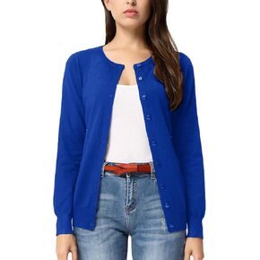 GRACE KARIN Women's Classic Long Sleeve Knit Cardigan Sweaters Casual Open Front Button Down Cardigan S-3XL