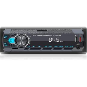 SIXWIN Single Din Car Stereo with Bluetooth 5.0 Hands Free Calling Voice Control Car Stereo FM Radio Car Mp3 Player USB AUX Port Audio Recording Remote Control Car Audio System Car Stereo Receiver