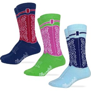 Wrangler Womens Western Cowgirl Crew Boot Socks 3 Pack