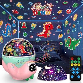 MOKOQI Dream Rotating Projection Lamp Star Projector Night Lights for Kids, Birthday Gifts for 1-4-6-14 Year Old Girl Boy Kids Bedroom, Glow in The Dark Stars Moon for Child Asleep Peacefully