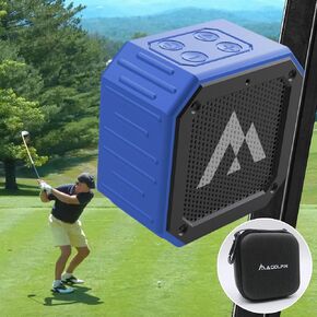 Magnetic Golf Speaker with Storage Case, IPX7 Portable Golf Cart Speaker 24H Playtime, 18W Loud Stereo Sound Magnetic Bluetooth Speaker for Golf Cart Accessories, Golf Gifts for Men