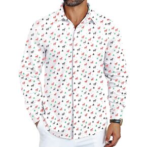 COOFANDY Mens Button Down Shirts Wrinkle Free Dress Shirts Long Sleeve No Tuck Shirt Wine Red