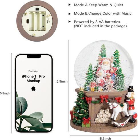 Christmas Snow Globe, Nativity Musical Color Change Lighted Tabletop for Christmas Decorations Home Décor Kids' Gift in Saudi Arabia