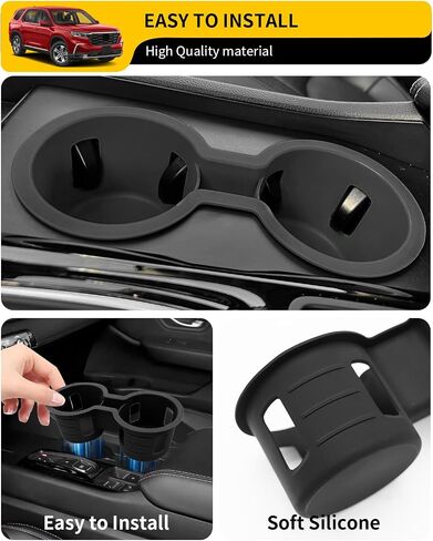 Cup Holder Compatible with 2023 2024 2025 Honda Pilot Car Center Console Cup Holder Insert Storage Box Interior Armrest Organizer for Honda Pilot Accessories (Black) in Kuwait