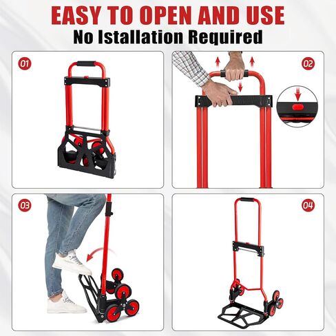 2024 New Upgrade Hand Truck Dolly Heavy Duty 660lbs Capacity,3 in 1 Folding Hand Truck with Telescoping Handles and Rubber Wheels,Portable Dolly Cart with Brakes and Bungee Cords for Moving in Saudi Arabia
