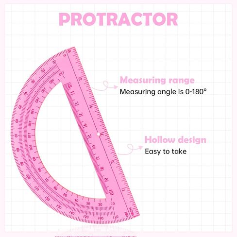 2 Packs Plastic Ruler 12 Inch Protractor Angle Finder Plastic Ruler and Protractor Set Math Geometry Set Clear Ruler School Supplies Set Transparent Ruler for School Home Supplies Drawing (Blue) in Saudi Arabia