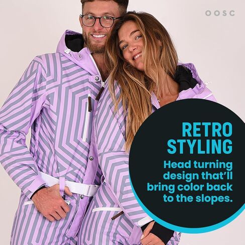 OOSC Fall Line Black & White Men's Ski Suit in Saudi Arabia