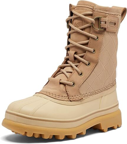 SOREL Women's Caribou Royal Waterproof Boot - Black, Chalk - 10 in Saudi Arabia