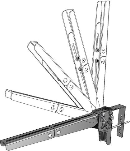 GennyGo RevX3 RV Bumper-Mounted Folding Adjustable Steel Cargo Supports for Box or Tray in Saudi Arabia