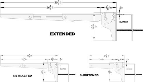 GennyGo RevX3 RV Bumper-Mounted Folding Adjustable Steel Cargo Supports for Box or Tray in Saudi Arabia