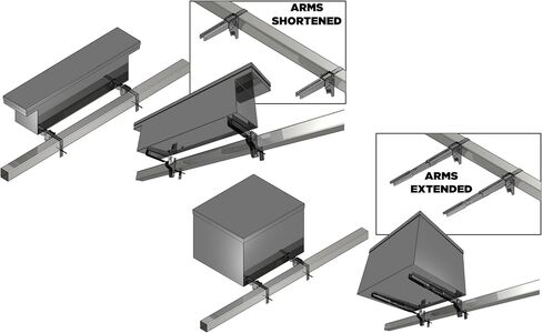 GennyGo RevX3 RV Bumper-Mounted Folding Adjustable Steel Cargo Supports for Box or Tray in Saudi Arabia