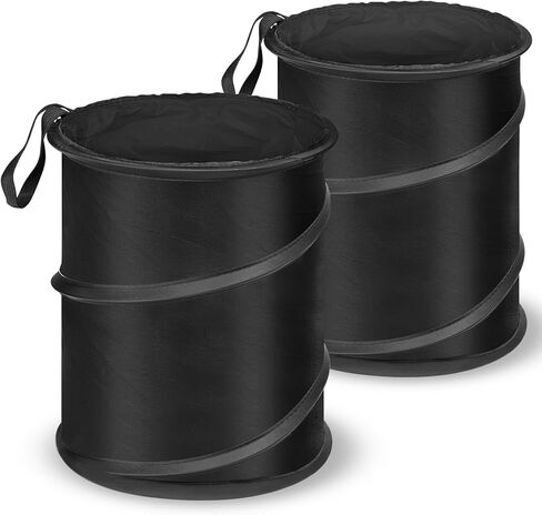 سلة مهملات السيارة، عبوتين من سلة مهملات السيارة الصغيرة القابلة للطي للمقعد الخلفي الأمامي، سلة قمامة السيارة المنبثقة، حقيبة قمامة السيارة المحمولة معلقة لملحقات شاحنة SUV RV الداخلية، وردي in Kuwait