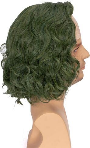 Men’s Cosplay Short Green Wig Anime Clown Fluffy Curly Dark Green Wig for Men Costume Halloween Party Wig in Saudi Arabia