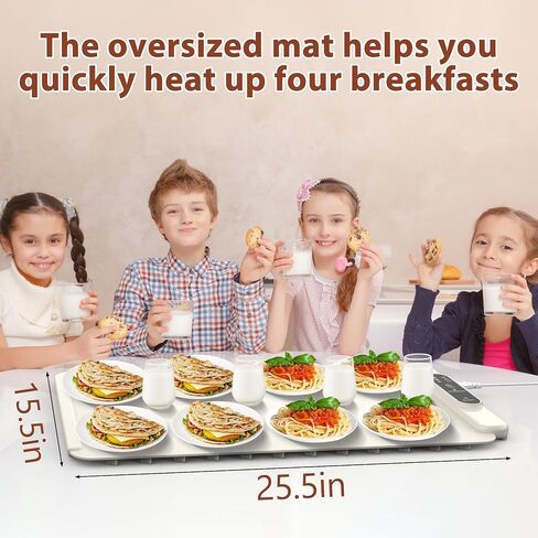 Warming Mat for Food - Full Surface Heating, Rollable Food Warming Mat & Premium Silicone Nano-Material,3 Temperature Settings,Food Warmers for Parties, Suit for Family Gatherings, Sabbath, Holidays in Saudi Arabia
