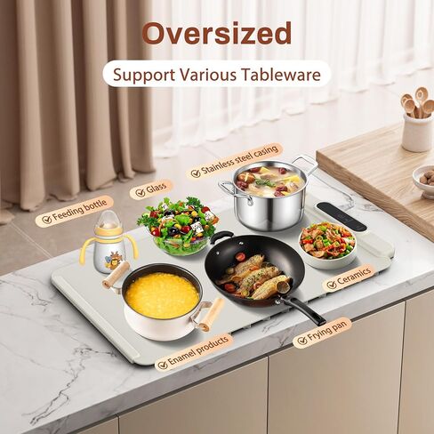 Warming Mat for Food - Full Surface Heating, Rollable Food Warming Mat & Premium Silicone Nano-Material,3 Temperature Settings,Food Warmers for Parties, Suit for Family Gatherings, Sabbath, Holidays in Saudi Arabia