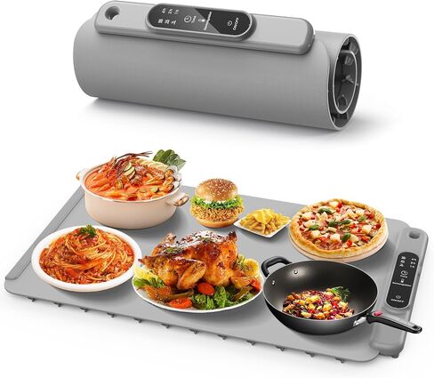 Warming Mat for Food - Full Surface Heating, Rollable Food Warming Mat & Premium Silicone Nano-Material,3 Temperature Settings,Food Warmers for Parties, Suit for Family Gatherings, Sabbath, Holidays in Saudi Arabia