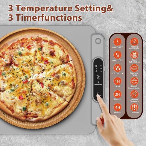 Warming Mat for Food - Full Surface Heating, Rollable Food Warming Mat & Premium Silicone Nano-Material,3 Temperature Settings,Food Warmers for Parties, Suit for Family Gatherings, Sabbath, Holidays in Saudi Arabia