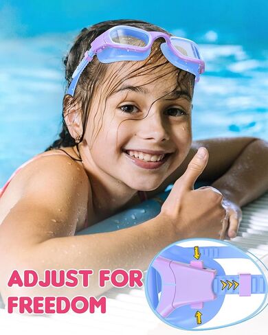 Kids Swim Goggles, 6 Pack Swimming Goggles for Kids 6-14, Anti-Fog UV Protection Pool Goggles for Boys Girls Children in Saudi Arabia